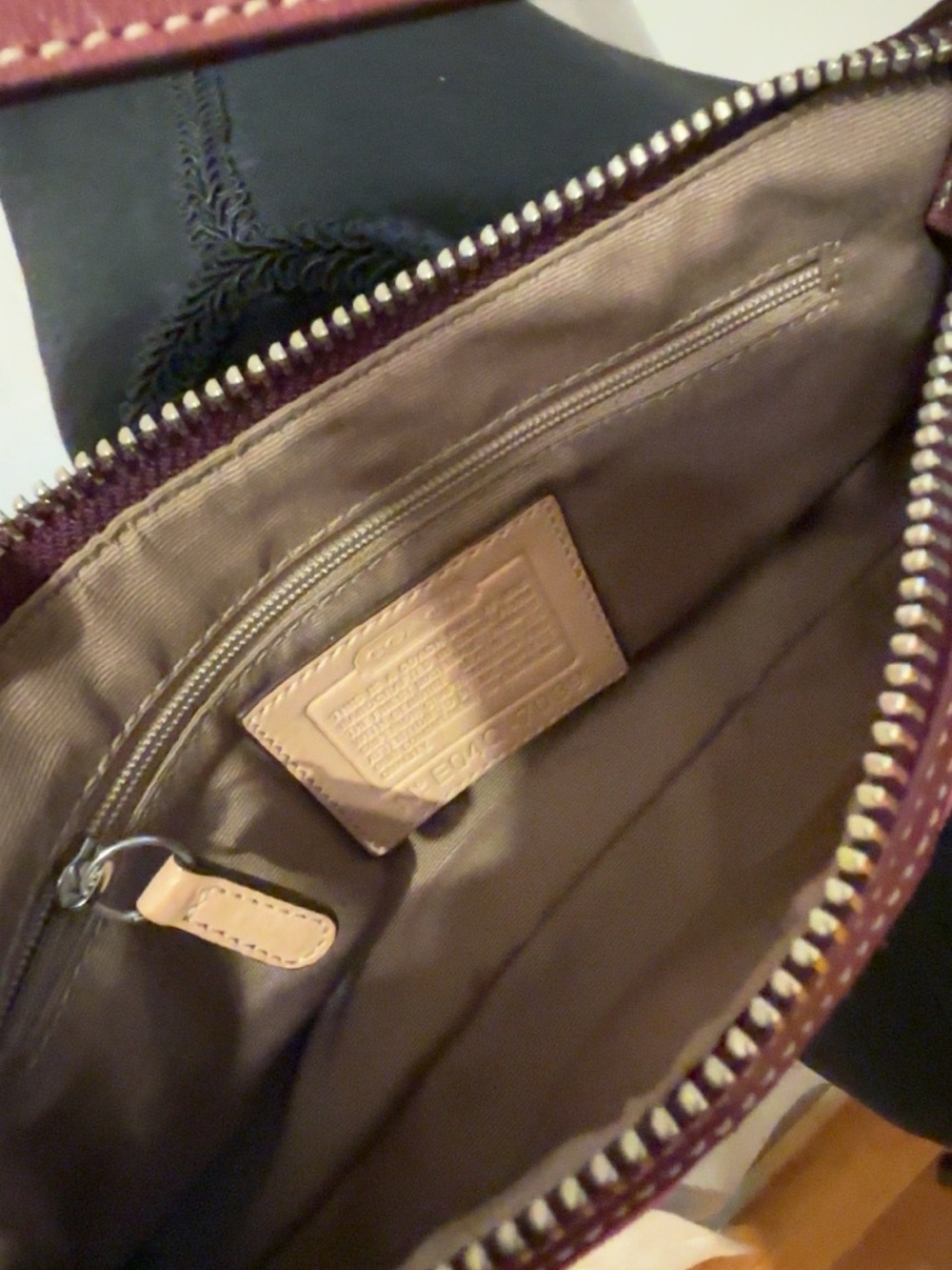 Coach Signature Canvas Shoulder Bag in Pink and Brown - Picture 6 of 6